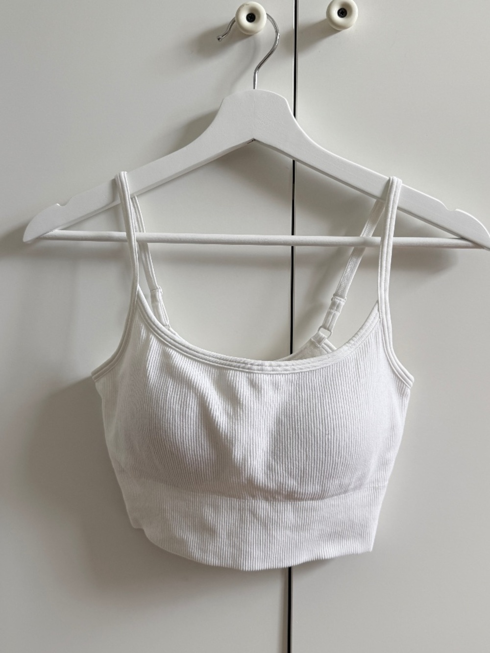 Uniqlo Basic Ribbed Bra Top - White Size S